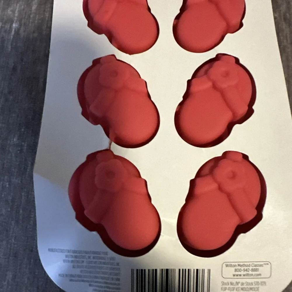 Wilton‎ Silicone Mold  Flip Flop Design 10 Cavity Ice Cube Mold